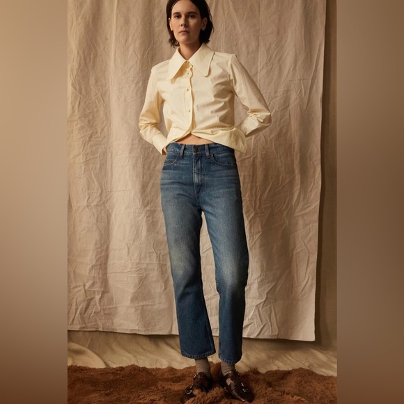 NWT Caron Callahan Joni Jean Washed 70s Denim 24 FW23 high rise button fly - Picture 2 of 15